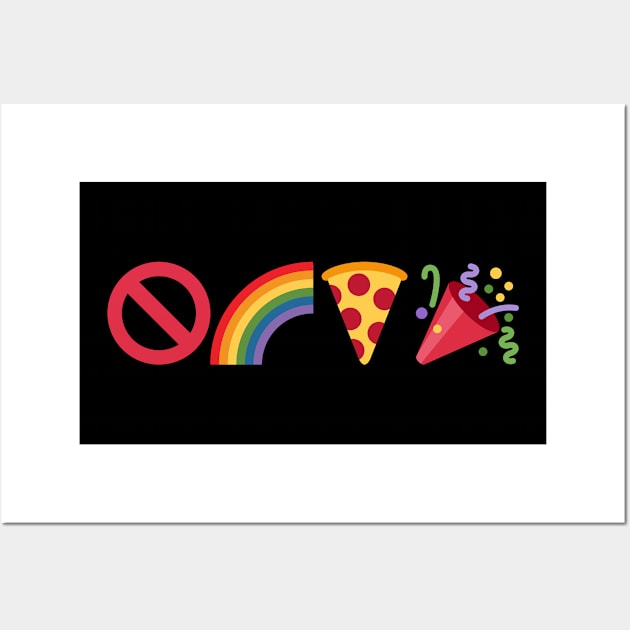 🚫🌈🍕🎉 Wall Art by Hyper Dash